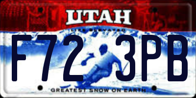 UT license plate F723PB