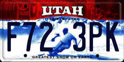 UT license plate F723PK