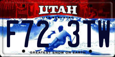 UT license plate F723TW