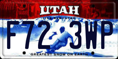 UT license plate F723WP