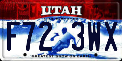 UT license plate F723WX