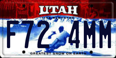 UT license plate F724MM