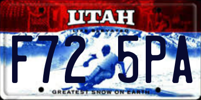 UT license plate F725PA