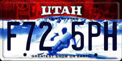 UT license plate F725PH