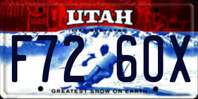 UT license plate F726OX