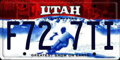 UT license plate F727TI