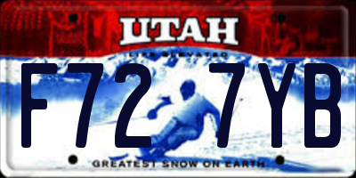 UT license plate F727YB