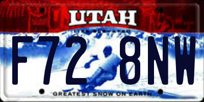 UT license plate F728NW