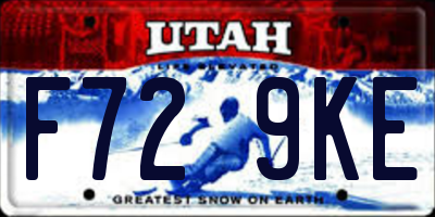 UT license plate F729KE