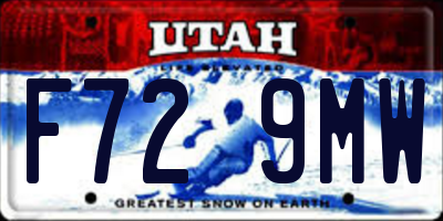 UT license plate F729MW
