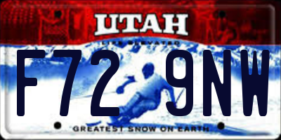 UT license plate F729NW