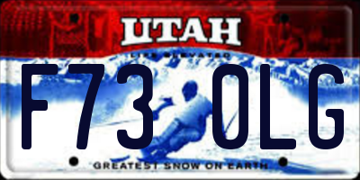 UT license plate F730LG