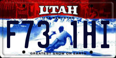 UT license plate F731HI
