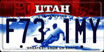 UT license plate F731MY