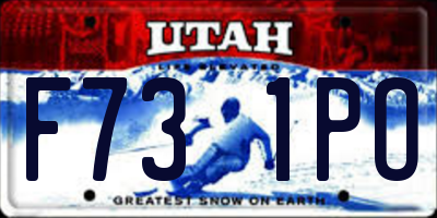 UT license plate F731PO