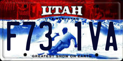 UT license plate F731VA