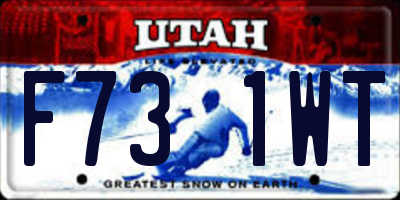UT license plate F731WT