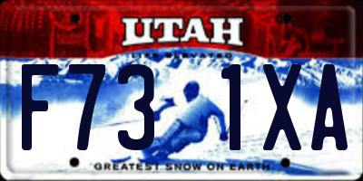 UT license plate F731XA