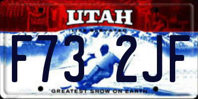 UT license plate F732JF