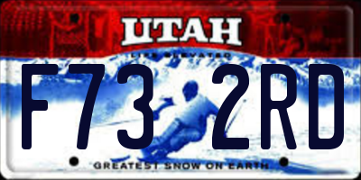 UT license plate F732RD