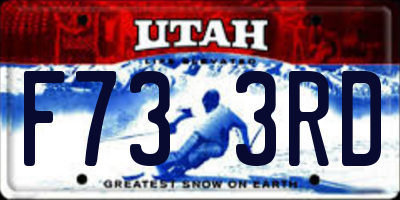 UT license plate F733RD