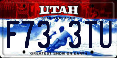 UT license plate F733TU