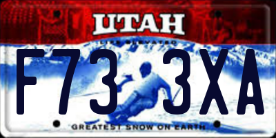 UT license plate F733XA