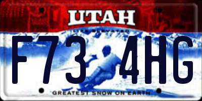 UT license plate F734HG