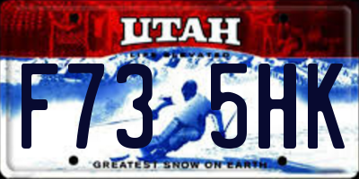 UT license plate F735HK