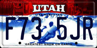 UT license plate F735JR