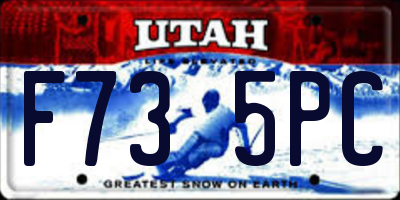 UT license plate F735PC