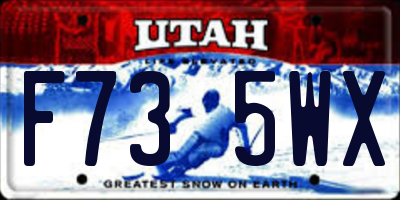 UT license plate F735WX