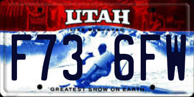 UT license plate F736FW