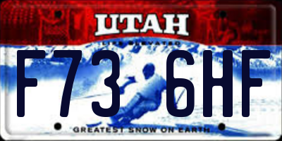 UT license plate F736HF