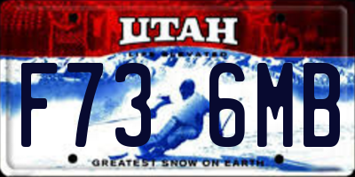 UT license plate F736MB