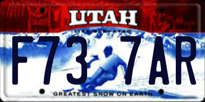 UT license plate F737AR