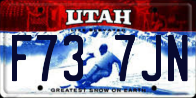UT license plate F737JN