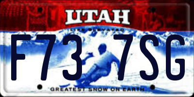 UT license plate F737SG