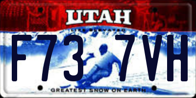 UT license plate F737VH