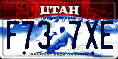 UT license plate F737XE