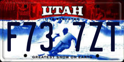 UT license plate F737ZT