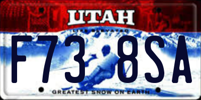 UT license plate F738SA