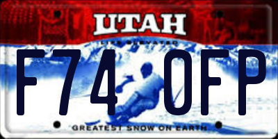 UT license plate F740FP