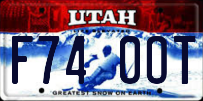 UT license plate F740OT