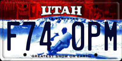 UT license plate F740PM