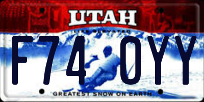 UT license plate F740YY