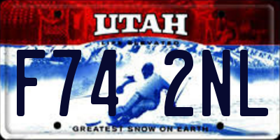 UT license plate F742NL