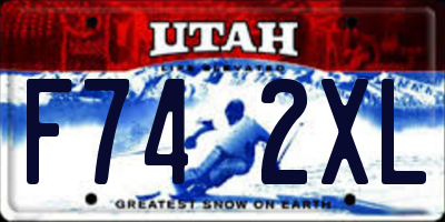UT license plate F742XL