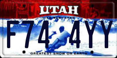 UT license plate F744YY