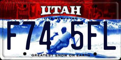 UT license plate F745FL